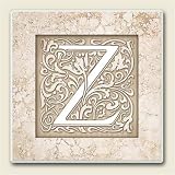 AbsorbaStone Coaster set~ Monogram Initial Z ~ 4 Tile Drink Coasters ~ code 598C