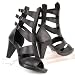 s.OLIVER Damen Römer-Sandalette, Plateau, Decksohle Leder, schwarz
