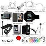 Buy 15 in1 Accessory Bundle Kit 4 iPod Touch 4G 4th Gen Black by TsirTech