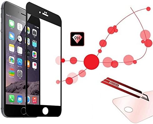 Karnotech® REMAX Tempered Glass Screen Protector for Apple iPhone 6 Plus (5.5 inches only) [3D Touch Compatible] Anti-Ultraviolet Full cover protection HD clear film Ultra-thin 0.15mm Black