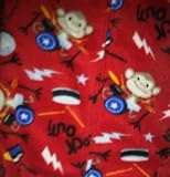 Joe Boxer Sleeper Pajamas (red rock out monkeys)