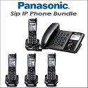 Panasonic KX-TGP550 SIP IP DECT 6.0 Expandable Corded Base/Cordless Phone System Bundle