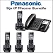 Panasonic KX-TGP550 SIP IP DECT 6.0 Expandable Corded Base/Cordless Phone System Bundle