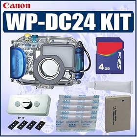 Canon WP-DC24 Waterproof Case for Canon Powershot SD790IS Digital Cameras + Canon WWDC1 + EXTRA Battery + 4GB SD Card + Underwater Accessory Kit
