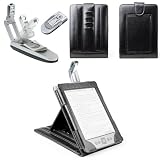 Forefront Cases NEW KINDLE 4 Black Leather Case Cover with LED Night Reading Light For New Amazon Kindle 4 / Wi-Fi 6" / Latest Generation October 2011 / New Kindle 4 WiFi