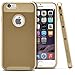 iPhone 6 Case, MagicMobile® Cute Protective Hard Shockproof [Drop Protection] Fashion Cover for Apple iPhone 6 (4.7') Impact Resistant Hybrid Thin Armor Case [ Gold / Gold ] with Clear Screen Protector.