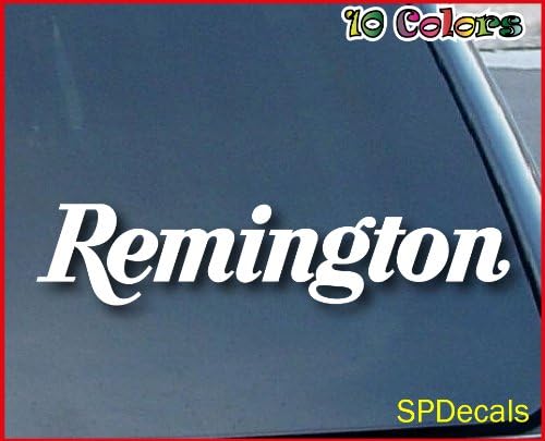Crawford Graphix Remington Firearms Car Window Vinyl Decal Sticker 7" Wide (Color: White)