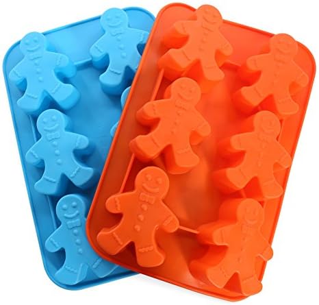 Cake Bread Molds, 2PCS YYP [6 Cavity Little Man Shape Mold] Silicone Cake Bread Making Mold for Home Baking - Reusable Silicone DIY Baking Molds for Chocolate, Jelly, Candy, Cake or More, Set of 2
