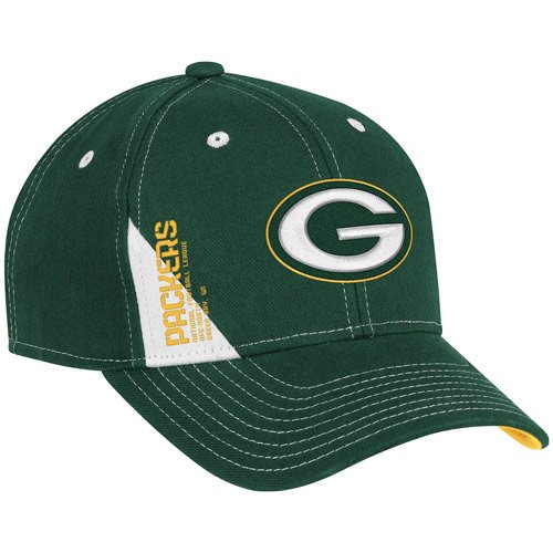 NFL Men's End Zone Structured Adjustable Hat - ND90Z (Green Bay Packers, One Size Fits All)