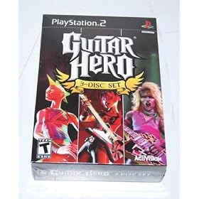 Guitar Hero I, Guitar Hero II, & Guitar Hero 80's Encore 3-Disc Set for Playstation 2 (PS2)