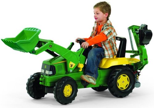 Childrens Toyshop  Toys : John Deere mit Heckbagger Rolly Junior