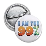 I AM THE 99% OWS Occupy Wall Street Protest 1 inch Mini Pinback Button Badge