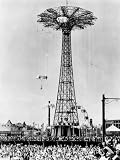 The Parachute Jump at Steeplechase Park in Coney Island, 1960s Photographic Poster Print, 12x16