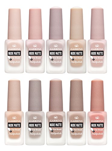 Gabrini - Nude Matte Nail Polish - 10 Color Set - 13ml / 0.44floz