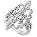 Noble Fleur De Lis Ring Sterling Silver 925 (Sizes 4-15)