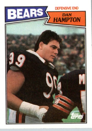 1987 Topps # 53 Dan Hampton Chicago Bears Football Card- Near Mint to Mint Condition - In Protective Screwdown Display Case!