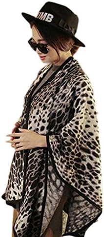 LVYAN Womens Chaddar leopard ultra thick warm shawl