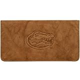 NCAA Florida Gators Brown Embossed Leather Checkbook Cover