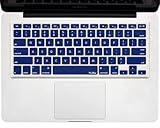 Kuzy - NAVY BLUE Keyboard Cover Silicone Skin for MacBook Pro 13" 15" 17" (with or w/out Retina Display) iMac and MacBook Air 13" - Navy Blue