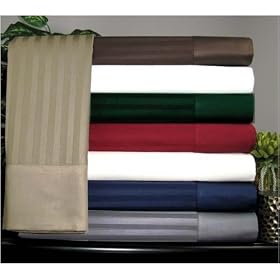 400TC Egyptian Cotton TWIN Duvet Cover Set HUNTER STRIPE BY MARRIKAS
