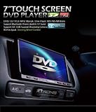 7'' TOUCH SCREEN CAR DVD PLAYER + Motorized Touch Screen in-dash double din + Built-in dvd player