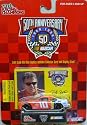 1998 - Racing Champions - NASCAR 50th Anniversary - Ricky Rudd - No. 10 Tide Ford Taurus - 1:64 Scale Die Cast Replica Car, Collectible Card and Display Stand