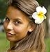 3 - Pack Rose Flowers with Green Leaves - Pink, Purple, White 3.5 inch Life-Like Foam Flower Hair Barrette