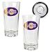 Los Angeles Lakers NBA 2pc Pint Ale Glass Set with Basketball Bottom - Oval Logo by Great American Products