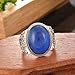 MJartoria Oval Pattern Engraved Antique Silver Color Retro Style Color Changing Mood Emotion Feeling Ring