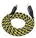 One Again 3M 10 Feet Round Braided Nylon Micro USB 2.0 Data Cable for Samsung Galaxy S6 S4 S3 S2 G9209/4/3/2 Note 1/2/4 Tab, LG Optimus G3, HTC ONE/M8/M9/X, PDA X-BOX, NOKIA Lumia, Xbox One, Motorola X/ ATRIX, Google Nexus 4/5/6/7/10, Blackberry and other Android Smart Phone and Tablet (Blue Green Black) 3 Color