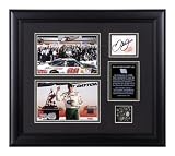 Dale Earnhardt Jr. - 2008 Gatorade Shootout - Framed 5x7 Photographs with Autographed Card and Race Used Track Piece
