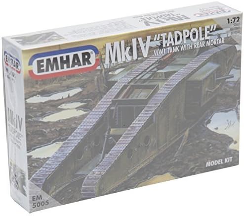 Emhar WWI British Mk.IV Tadpole Tank with Rear Mortar - 1:72 Plastic Model Kit by Emhar Models