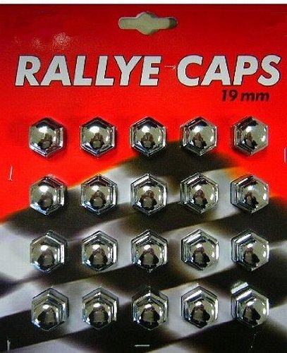 Radmuttern-Kappen 20 Stück Chrom 17 mm 82712