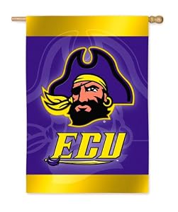 East Carolina University Pirates Silk Reflections Flag - Garden Size