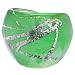 Handmade Green Silver Graffiti Glass Ring