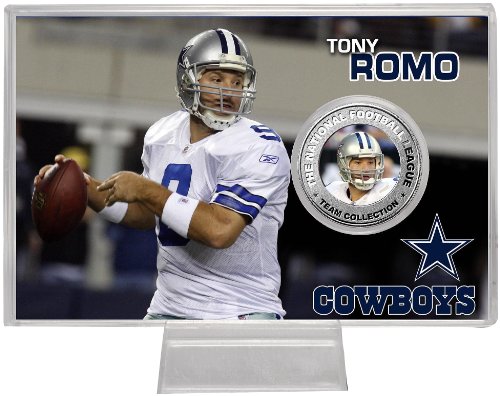 Highland Mint NFL Dallas Cowboys Tony Romo Silver Coin Card