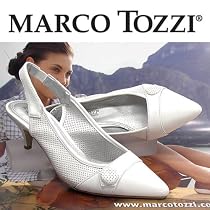 MARCO TOZZI Damen Sling-Pumps mit Lochmuster, weiss