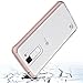LG Escape 3 Case, LG Phoenix 2 Case, LG K8 Case, Kaesar Crystal Clear Ultra Slim Anti Scratch Bumper Case with Clear Back Panel Protective Case Cover for LG Escape 3 / LG Phoenix 2 / LG K8 - Rose Gold