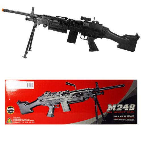 M249 Machine Gun Spring Airsoft 1:1 Bipod Rifle