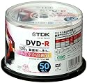 TDK 録画用DVD-R デジタル放送録画対応(CPRM) ホワイトワイドプリンタブル 1-8倍速 スピンドル50枚パック DR120DPWB50PU