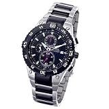 Accurist - MB780B - Gents pro-timer stainless steel and black IP bracelet watch