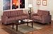 2 pc sofa and love seat set with tufted seats and back cushions