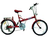 Bestco Folding Bike,20Wheels,3 speeds - RED
