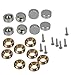 BQLZR Copper Decorative Screw Nails Screws Decor Cap 14mm in Dia for Mirror to Hide The Screws, Home Decor Wardrobes Furniture, Screw Length About 1 inch Pack of 8