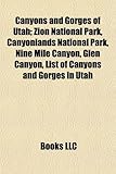 Canyons and Gorges of Utah; Zion National Park, Canyonlands National Park, Nine Mile Canyon, Glen Canyon, List of Canyons and Gorges in Utah-