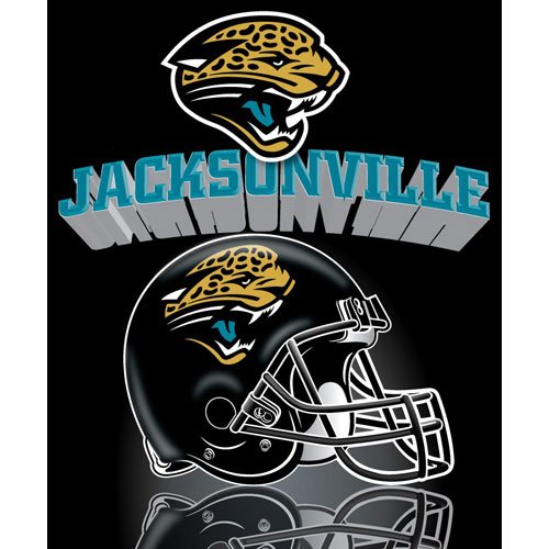 Jacksonville Jaguars Light Weight Fleece NFL Blanket (Grid Iron) (50x60