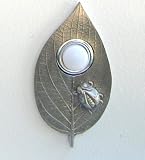 Leaf and Ladybug Pewter Doorbell