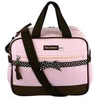 Baby Essentials Blue or Pink Dots Ribbon Baby Diaper Bag / Cooler