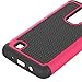 LG K8 Case, LG Escape 3 Case, LG Phoenix 2 Case, NOKEA [Shock Absorption] Hybrid Armor Defender Protective Case Cover for LG Escape 3 / LG Phoenix 2 / LG K8 (Rose)