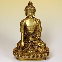 Meditating Brass Buddha Statue